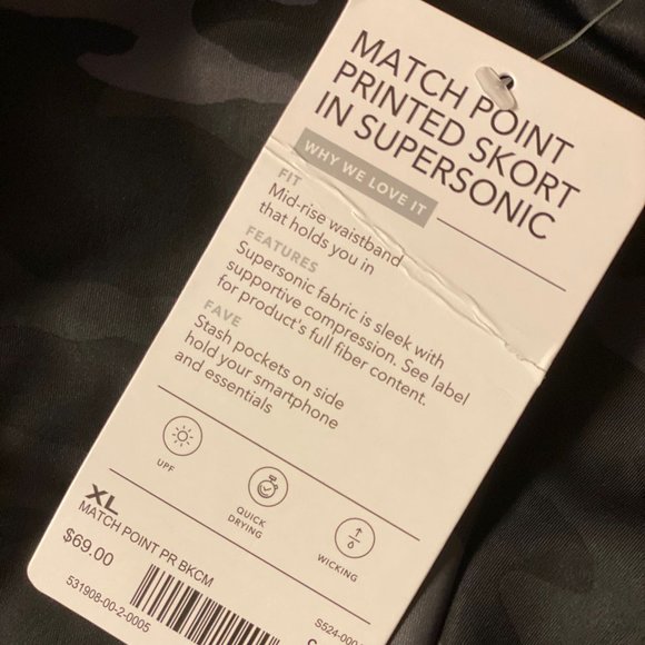 Athleta Camo Match Point Printed Skort 15.5" - Picture 8 of 9